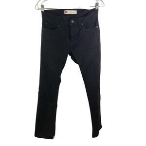 Levis 511 Slim Fit Boys Jeans Black Denim Size 14 Regular W27xL27